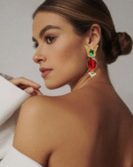 Shazdeh gold earrings handmade Papier-Mache - Image 3