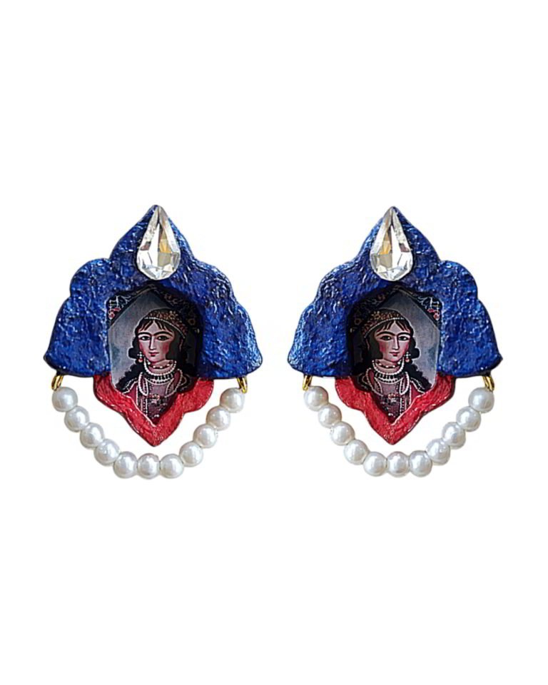 Qajar – Handmade Paper Mache Earrings – Light Weight