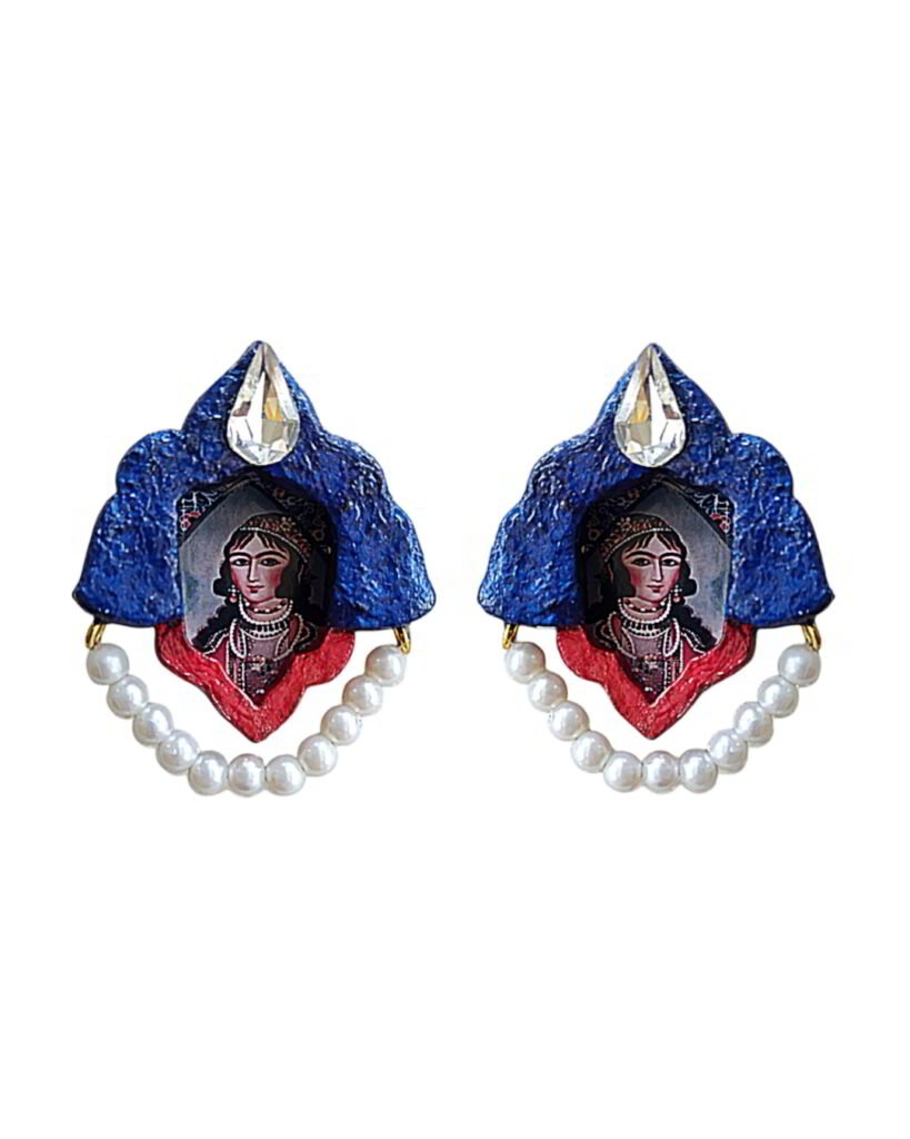 Qajar – Handmade Paper Mache Earrings – Light Weight