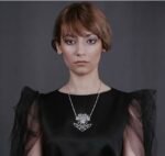 Katayoun Gold Plated Silver Pendant with Sapphire gemstone - Image 3