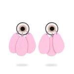 Arzhan (Pink) handmade earring contemporary polymer