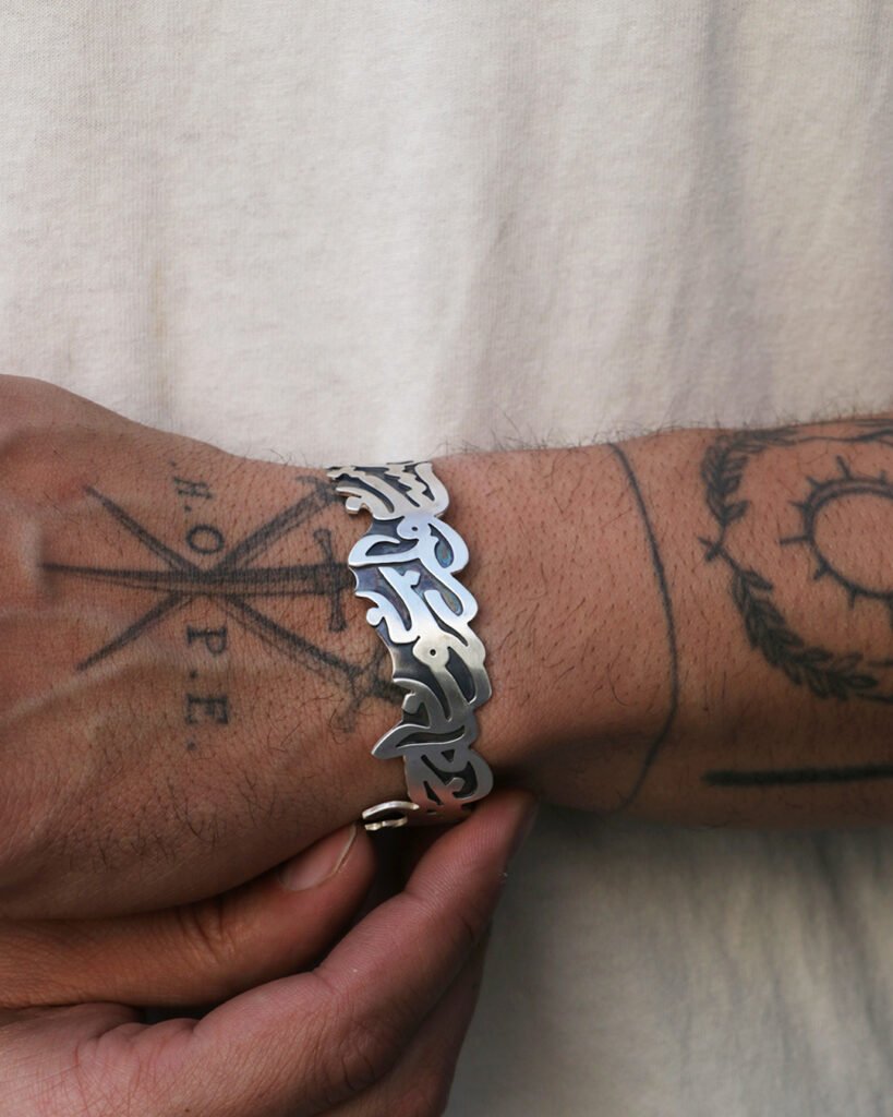 Typographic Bracelet - with Vahshi Bafqi Poem