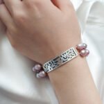 Bracelet with Typography and Baroque Pearl