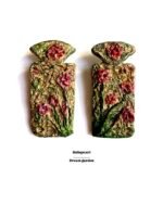 Dream garden handmade earrings, paper mache