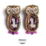 Sogoli, handmade earrings, paper mache