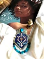 Sky blue brooch with old tiled image - Image 2