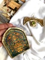 Golestan, handmade paper mache earrings - Image 5
