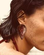 Tears Earrings, handmade earrings, Art antique jewelry, paper mache - Image 3