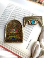 Golestan, handmade paper mache earrings - Image 7