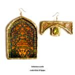 Golestan, handmade paper mache earrings