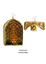 Golestan, handmade paper mache earrings