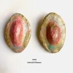 Pastel, collection of Summer, handmade earrings, paper mache