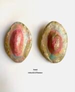 Pastel, collection of Summer, handmade earrings, paper mache