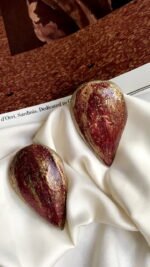 Tears Earrings, handmade earrings, Art antique jewelry, paper mache - Image 2