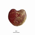 Heart, handmade brooch, art antique jewelry, paper mache