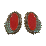 Orange Blossom – Handmade Jewel-Embroidered Earrings