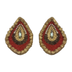 Golden Reflection – Handmade Paper Mache Earrings