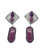 Yas Drops – Handmade Paper Mache And Jewel-Embroidered Earrings