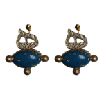 Hich Handmade Earrings With Turquoise Resin Stone