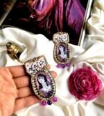 Sogoli, handmade earrings, paper mache - Image 4