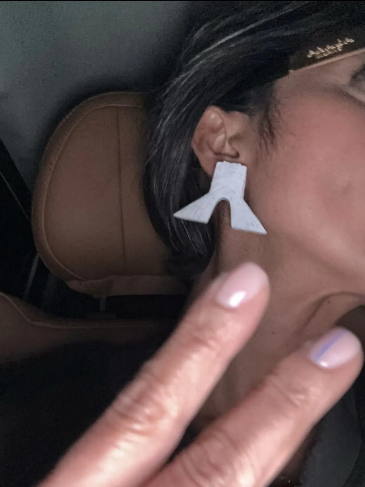 Freedom tower earrings paper mache - Image 3