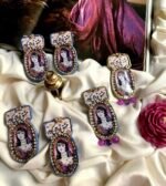 Sogoli, handmade earrings, paper mache - Image 6