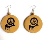 Susa cup, ancient motifs, handmade earrings, hand painting, paper mache