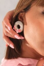 Golsa earrings handmade paper mache - Image 2