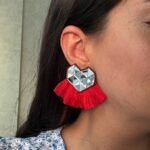 Del – A Heart-Inspired Earring Made from Mirror, Thread and Pulp