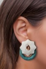 Metanat earrings paper mache light weight - Image 2