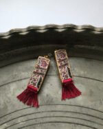 green crimson earring from kalamkar  collection code (M-G08-2) - Image 5