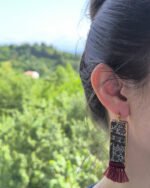 green crimson earring from kalamkar  collection code (M-G08-2) - Image 6