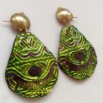 green purple earrings