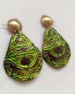 green purple earrings