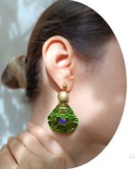 green purple earrings from the spring collection code (M-B06-2) - Image 3