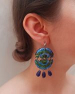 Blue earrings from the spring collection code(M-B08-2) - Image 3