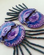 Purple earrings from the spring collection code(M-B07-2) - Image 4