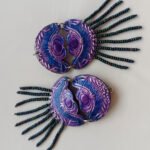 Purple earrings from the spring collection