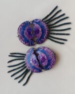 Purple earrings from the spring collection