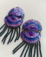 Purple earrings from the spring collection code(M-B07-2) - Image 2