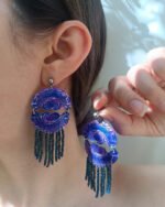 Purple earrings from the spring collection code(M-B07-2) - Image 3