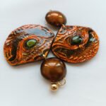 Orange earrings from the spring collection