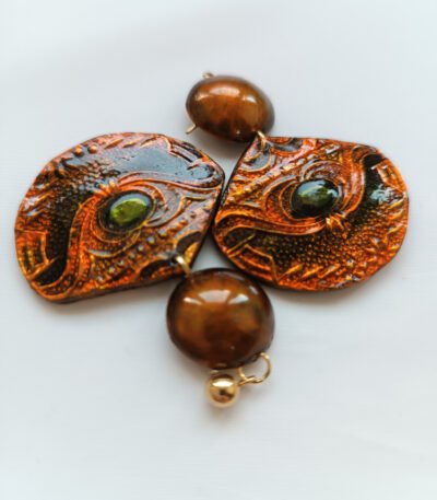 Orange earrings from the spring collection