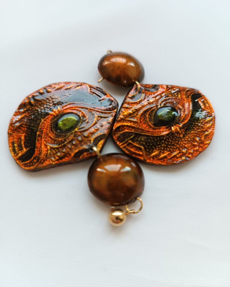 Orange earrings from the spring collection