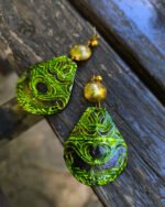 green purple earrings from the spring collection code (M-B06-2) - Image 2