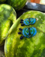 Blue earrings from the spring collection code(M-B08-2) - Image 4