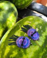 Purple earrings from the spring collection code(M-B07-2) - Image 5