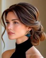 Hich Handmade Earrings With Turquoise Resin Stone - Image 3