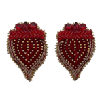 Strawberry Earrings– Handmade Jewel-Embroidered Earrings