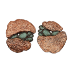 Rock Cascade – Handmade Paper Mache And Jewel-Embroidered Earrings